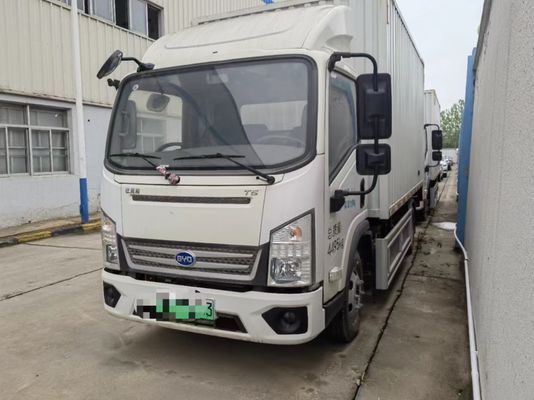 รถบรรทุกคาร์กอเรกต์มือสองแถวเดียว BYD T5A4.5T4.03 เมตร รถบรรทุกเบาชนิดกล่องไฟฟ้าบริสุทธิ์