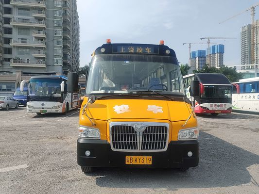 Shangrao 51 ที่นั่ง รถบัสโรงเรียนเก่า 80 กม./ชม. ความเร็วสูงสุด มาตรฐานการปล่อยไฟฟ้า ยูโร 4