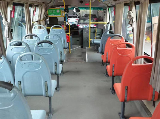 44 ที่นั่ง 25 ที่นั่ง รถบัสมือสอง 150kw รถบัสไฟฟ้า LHD อัตโนมัติ