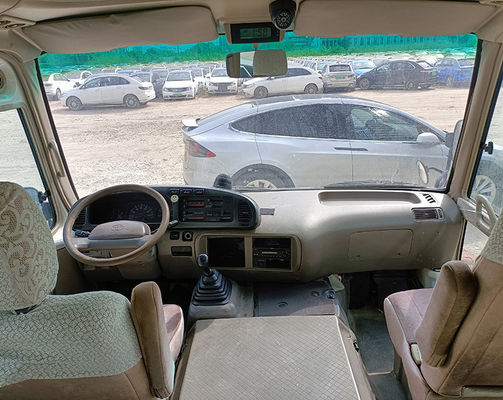 รถบัสมือสอง รถบัสขนาดเล็ก LHD 23 ที่นั่ง พร้อมเครื่องส่งด้วยมือ และประเภทน้ํามันดีเซล