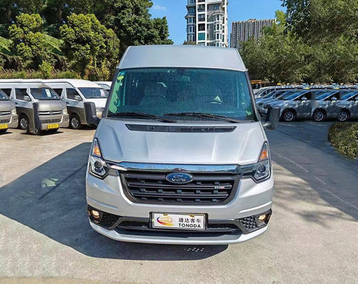 Ford TRANSIT 11 ที่นั่ง รถพาหนะธุรกิจ Hiace มือสอง LHD 140hp เครื่องยนต์ดีเซล 103kw