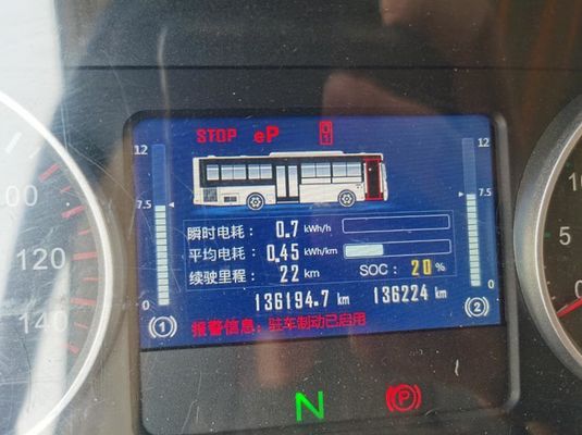 รถบัส Yutong Electric Transit 69km/h รถบัสเมืองที่ครอบครองโดยมือซ้าย