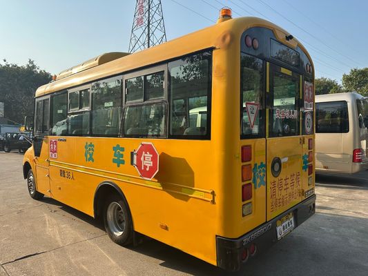 36 ที่นั่ง สีเหลือง ไดเซลเครื่องยนต์ LHD ZK6669DX7 Uesd รถบัสโรงเรียน ผลิตในจีน
