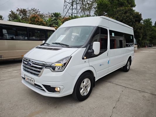 รถมินิบัสดีเซลมือสอง 14 ที่นั่ง Jiangling Transit CN-4 Van ความเร็วสูงสุด 145 กม./ชม.