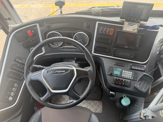 24/55 ที่นั่ง รถบัสขนส่งสาธารณะเมืองมือสองที่มีภายนอกสีเหลืองและฐานล้อ 4200