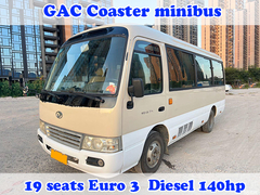 รถบัสรถไฟฟ้า GAC 19 ที่นั่ง 6m LHD Euro 3 เครื่องยนต์ดีเซล 127hp รถบัสเล็กมือสอง